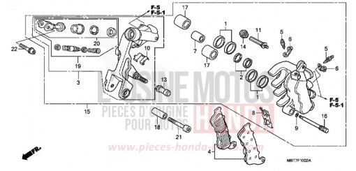 ETRIER DE FREIN AVANT (G.) XL1000VA8 de 2008